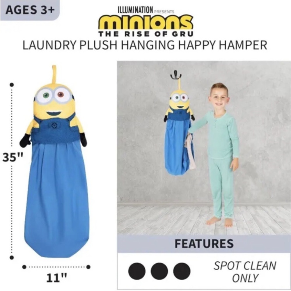 Minions The Rise of Gru, Kids Room Laundry Bag Happy Hamper, By Franco Kids